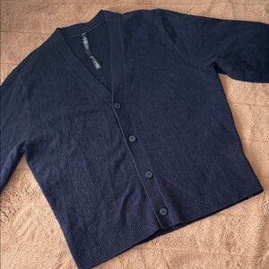 lululemon athletica Merino Wool Blend Cardigan in Classic Navy